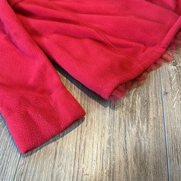Red fleece jacket 5T girls easy snaps formal dressy - Picture 4 of 10
